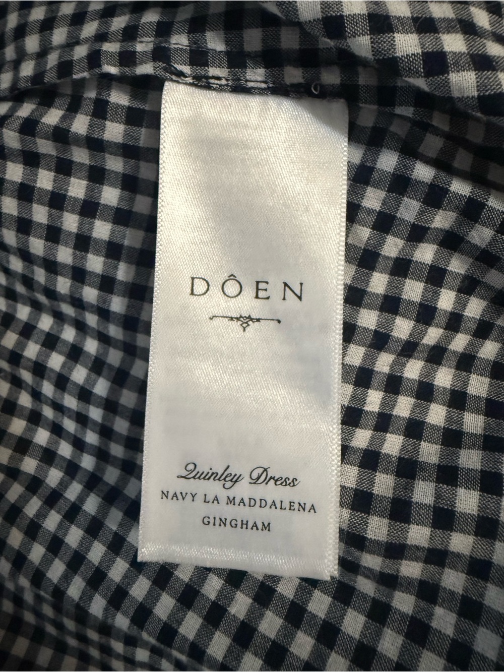 NWT Doen Quinley Dress in Navy La Maddalena Gingham! - Picture 10 of 11